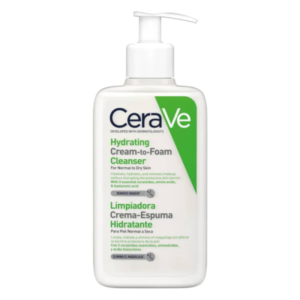 CeraVe Hydrating Cream-to-Foam - Creme Espuma de Limpeza Hidratante 473ml